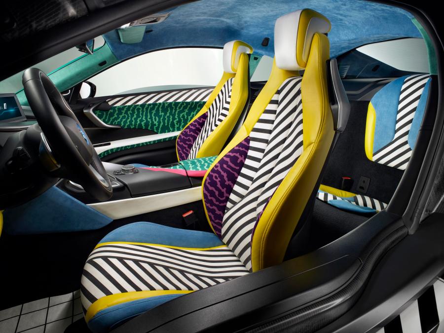 Интерьер BMW i8 MemphisStyle Edition by Garage Italia Customs 2017 года  (фото 7 из 8)